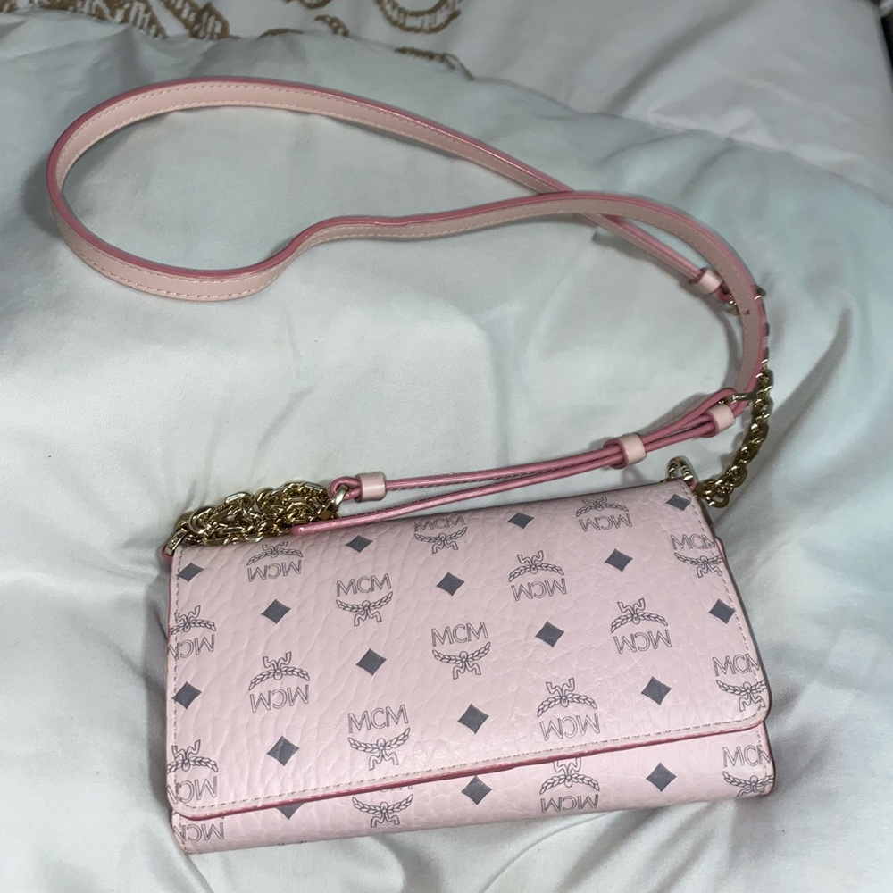 MCM wallet size with strap